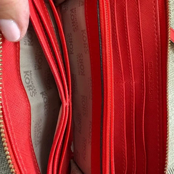 Michael Kors Vibrant Red Shoulder Bag and Wallet - Picture 3 of 4